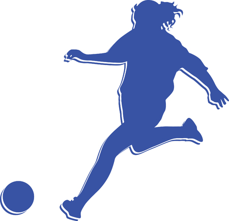 woman soccer playerのイラスト素材