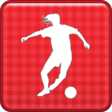 woman soccer playerのイラスト素材