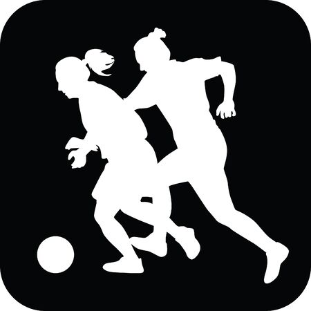 woman soccer player iconのイラスト素材