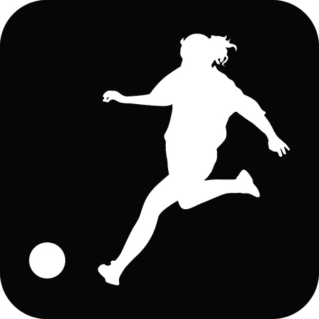 woman soccer playerのイラスト素材