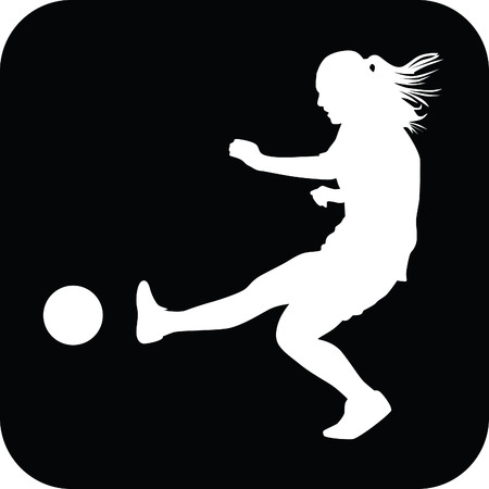 woman soccer playerのイラスト素材