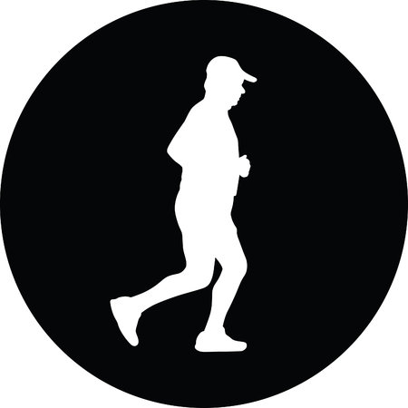 runner vector iconのイラスト素材