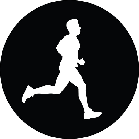 runner vector iconのイラスト素材