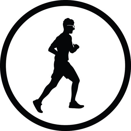 runner vector iconのイラスト素材