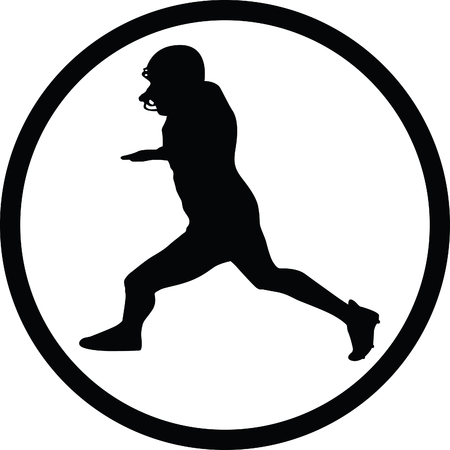 american football playerのイラスト素材