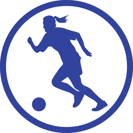 woman soccer playerのイラスト素材