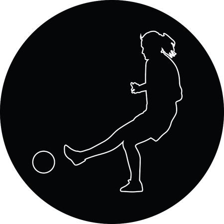 woman soccer playerのイラスト素材