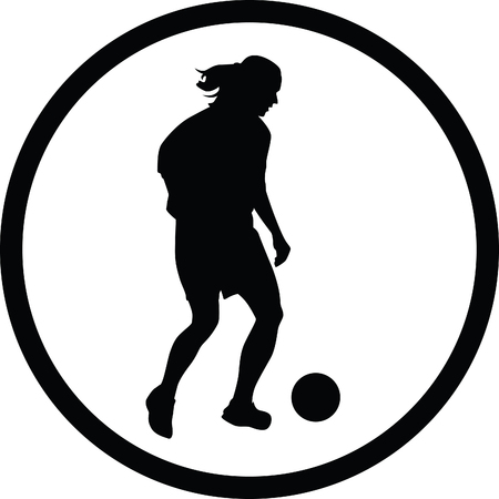 woman soccer playerのイラスト素材