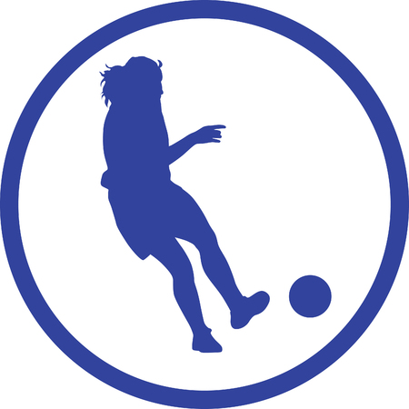 woman soccer playerのイラスト素材