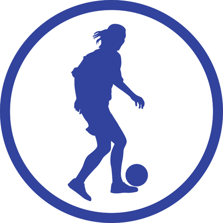 woman soccer playerのイラスト素材