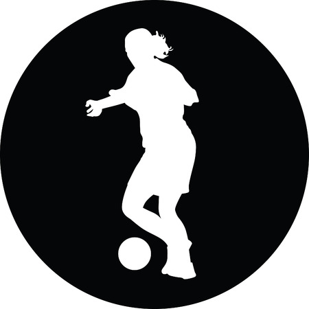 woman soccer playerのイラスト素材