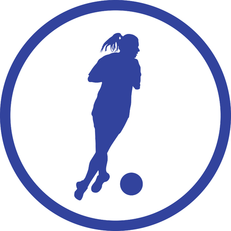 woman soccer playerのイラスト素材