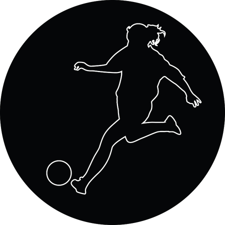 woman soccer playerのイラスト素材