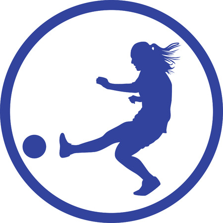 woman soccer playerのイラスト素材