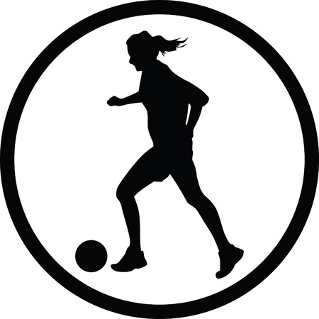 woman soccer playerのイラスト素材