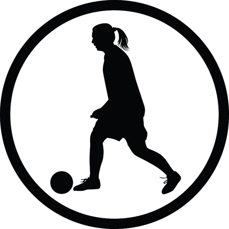 woman soccer playerのイラスト素材
