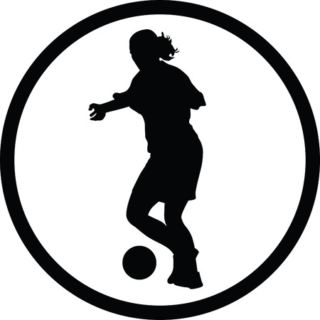 woman soccer playerのイラスト素材