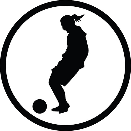 woman soccer playerのイラスト素材