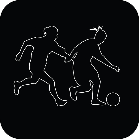 woman soccer playerのイラスト素材