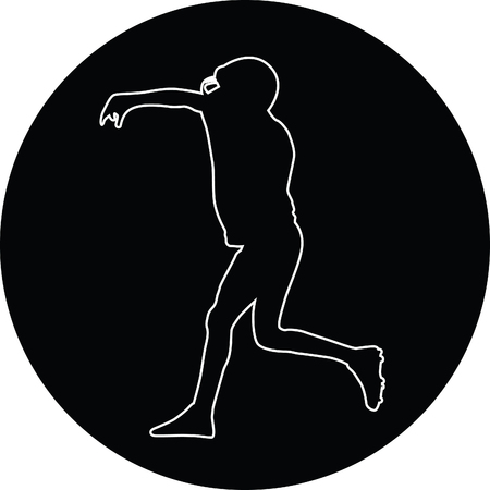 american football playerのイラスト素材