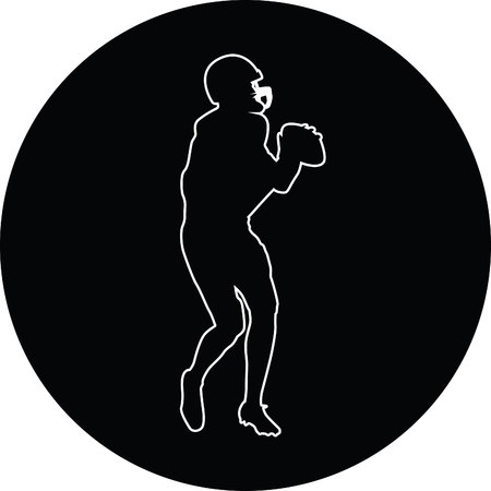 american football playerのイラスト素材