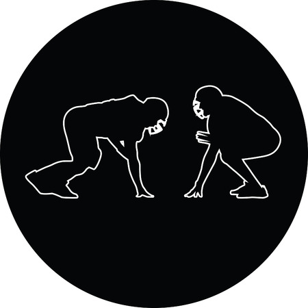american football playerのイラスト素材