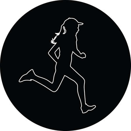 runner vector iconのイラスト素材
