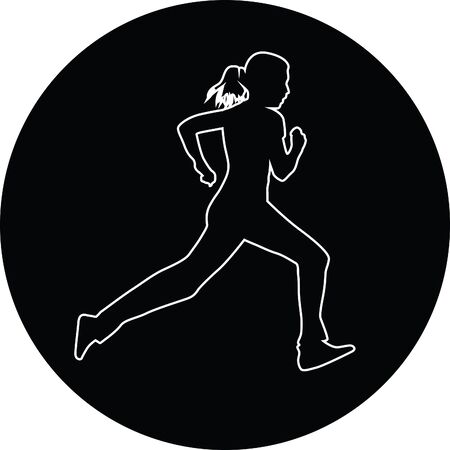 runner vector iconのイラスト素材