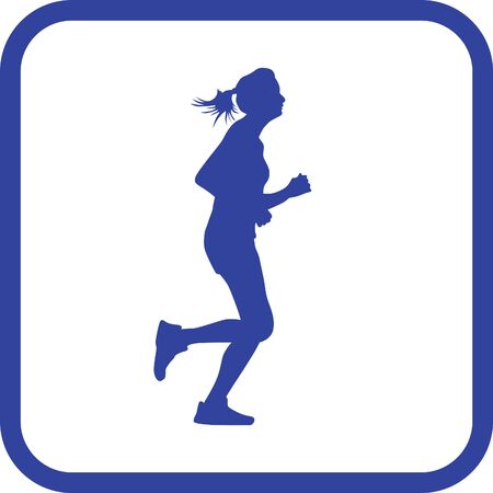 runner vector iconのイラスト素材