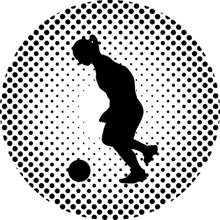 woman soccer playerのイラスト素材
