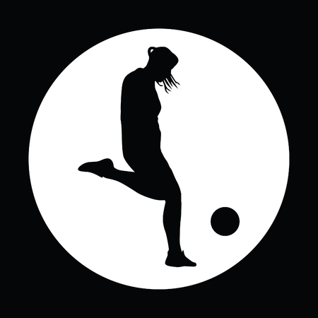 woman soccer playerのイラスト素材
