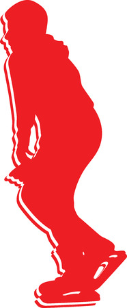 skating illustrationのイラスト素材