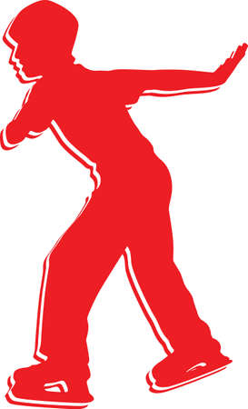 skating illustrationのイラスト素材