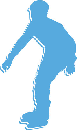 skating illustrationのイラスト素材