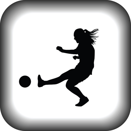 woman soccer playerのイラスト素材