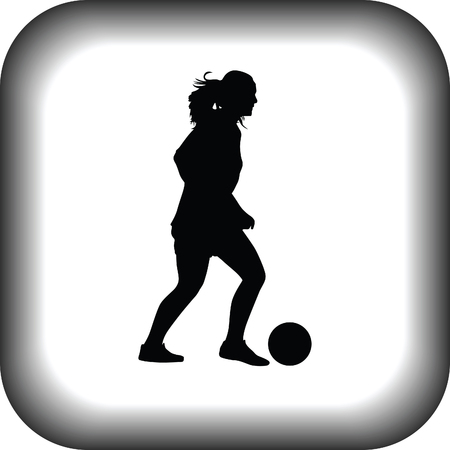 woman soccer playerのイラスト素材