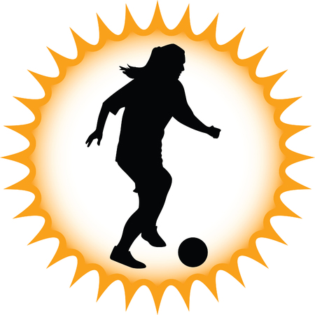 woman soccer playerのイラスト素材