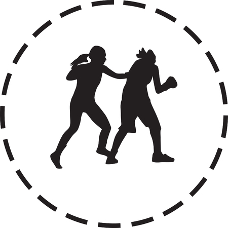 boxer womanのイラスト素材