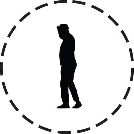 dance people with hatのイラスト素材