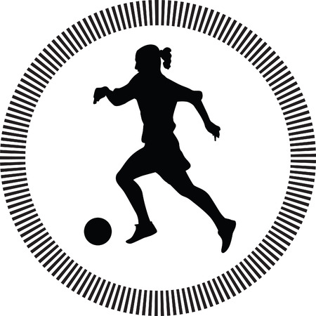woman soccer playerのイラスト素材