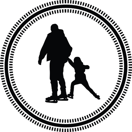 ice skatingのイラスト素材