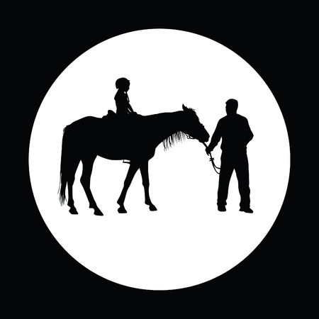 horse riding schoolのイラスト素材
