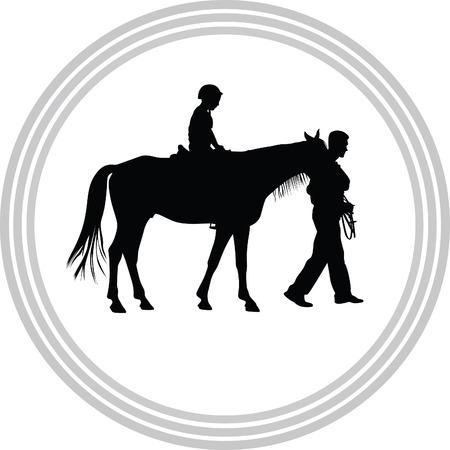 horse riding schoolのイラスト素材
