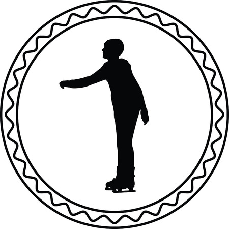 ice skatingのイラスト素材