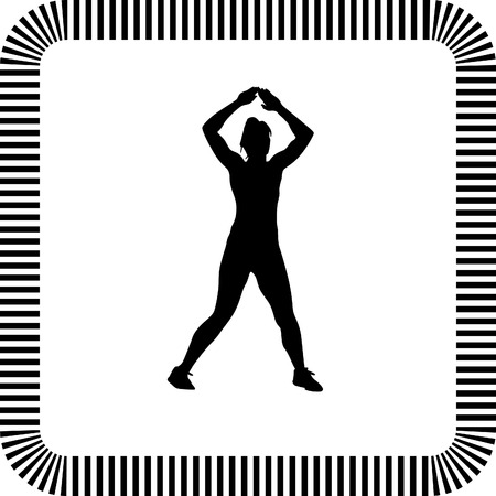 fitness womanのイラスト素材