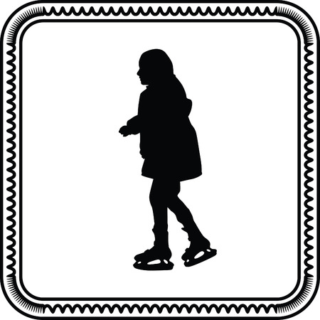 ice skatingのイラスト素材