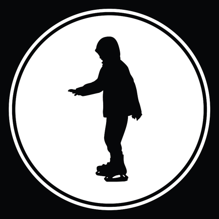 ice skatingのイラスト素材