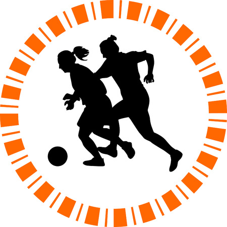 woman soccer playerのイラスト素材
