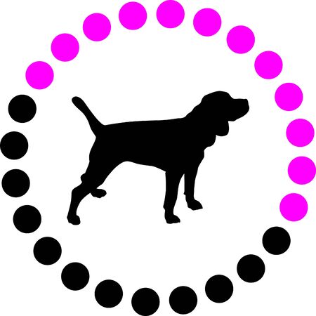 dog silhouetteのイラスト素材