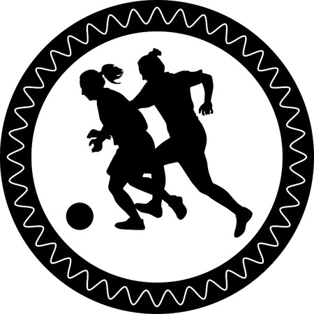 woman soccer playerのイラスト素材